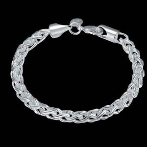 NWT - 925 Sterling Silver Wheat Rope Bracelet - 7”